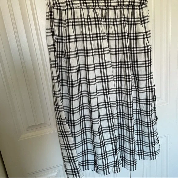 Rylee + Cru Black and White Plaid Midi Dress - Picture 3 of 10